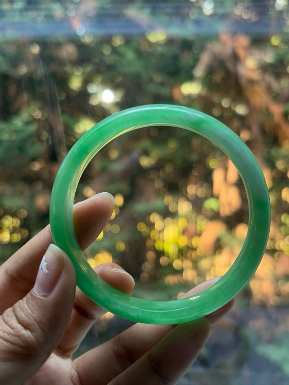 Green Jade Bangle Bracelet - Women Jewelry